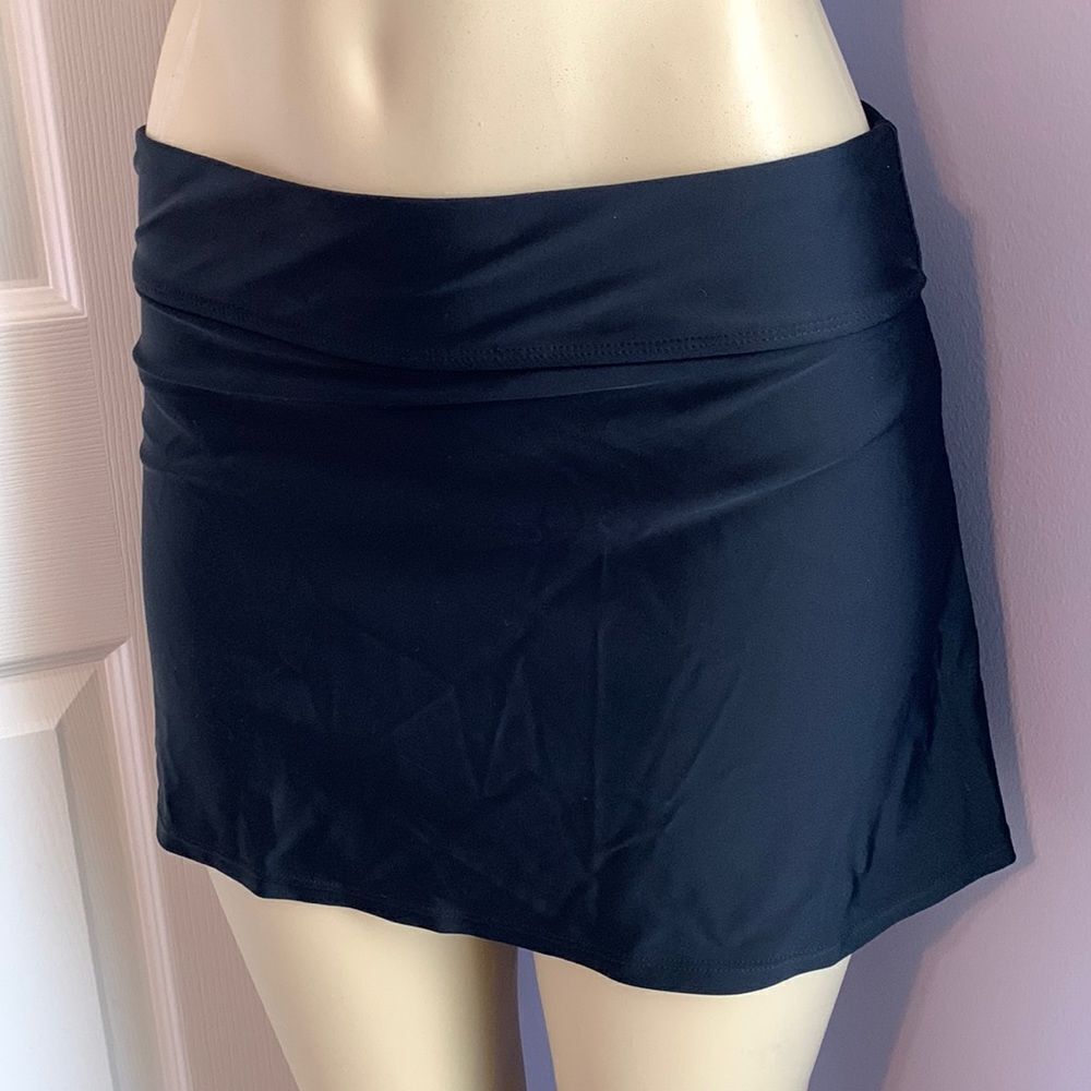 Designer Swim Skirt Bottoms Panties Swimwear Black M